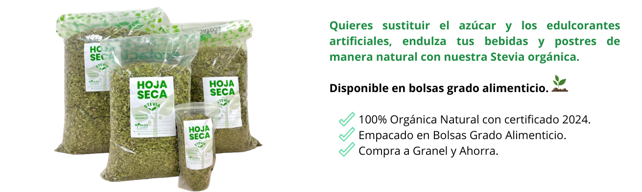 En Pass Stevia, estamos comprometidos con brindarte lo mejor de la naturaleza. Nuestros productos orgánicos, sustentables y sostenibles son cultivados con el más alto cuidado (5)